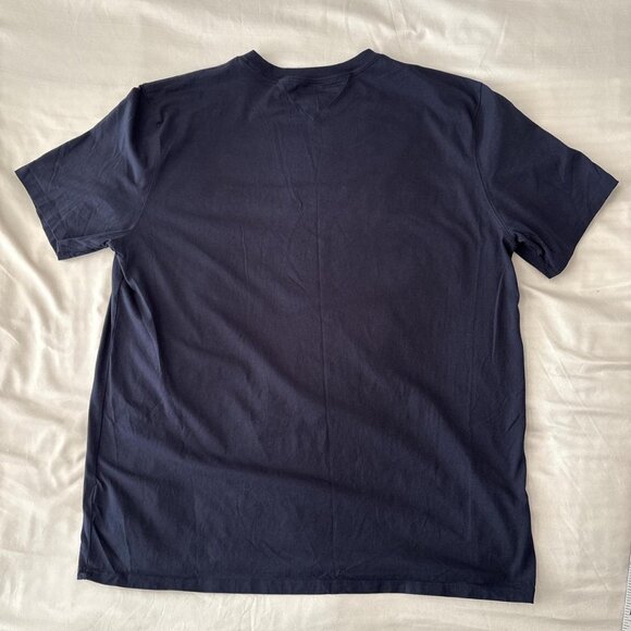 Tommy Hilfiger Navy Tee with White Embroidered Lettering - Picture 6 of 6